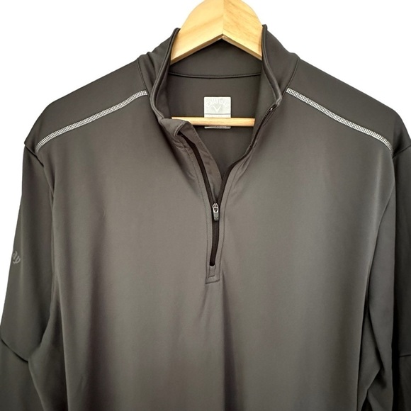 Callaway Weather Series Golf 1/4 Zip Long Sleeve Pullover, Gray, Large - Picture 2 of 8